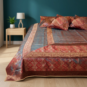 En gros À La Main En Soie Satin Tissu Traditionnel ensemble De Literie - Product Image 3