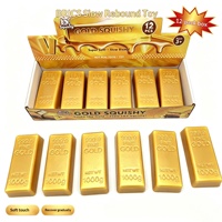 Jouet Squishy Barre d'Or 2026 Nouveau PU à Remontée Lente, Faux Lingot d'Or à Presser, Anti-Stress Sensoriel, Personnalisable, Lavable, Unisexe