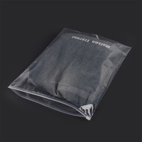 Sacs en PVC à fermeture éclair imprimés avec logo personnalisé, emballage en plastique givré durable, pour vêtements, chaussures, jeans, étiquettes de vêtements