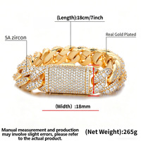 Elegante Cadena Cubana de Moissanita Premium con Engaste de Bisel, Chapada en Oro de 18K, Joyería Fina para Hombre Estilo Hip Hop, Regalo