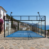 Terrain de padel panoramique professionnel de haute qualité, prix usine, norme FIP, équipement de padel tennis pour extérieur et intérieur