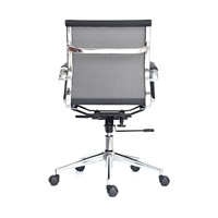 Chaise de bureau ergonomique moderne pliable et pivotante de haute qualité en PU et maille, réglable en hauteur, avec roulettes et pieds en métal, pour l'école et la maison