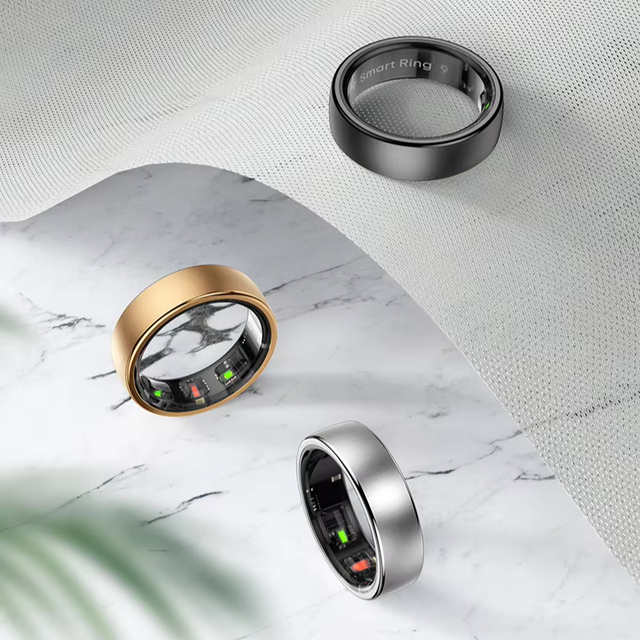 SHR Smart Ring Custom Electronic AI Digital Sports Sleep Fitness Tracking Health tracker Heart Rate Monitor Lighting Stainless