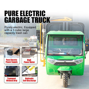 Camion Compattatore per Rifiuti a Tre Ruote con Caricamento Laterale, Elettrico, Prezzo di Fabbrica - Product Image 3