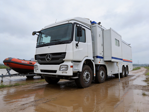 <span class=keywords><strong>Camion</strong></span> ambulance de fabrication industrielle avec salles d'hôpital mobiles à aménagement simple pour station de référés médicaux temporaires - Product Image 1