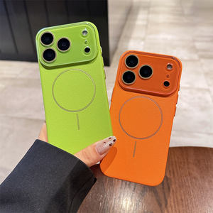 Funda Magnética con Textura de <span class=keywords><strong>Cuero</strong></span> para 17 Promax y 16 Plus, Resistente a Impactos, Compatible con Carga Inalámbrica, Color Personalizado, Marca OEM - Product Image 2