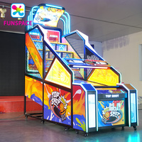 Funspace Nouvelle Machine de Jeu d'Arcade à Monnayeur pour Deux Joueurs : Tic-tac-toe, Tir et Basket-ball au Panier