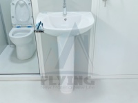 Toilettes préfabriquées amovibles, WC modulaire portable, cabine sanitaire intégrée, résistante à la pluie et au vent, pour projets temporaires en bordure de route