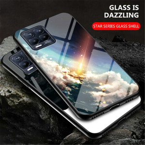 Custodia in vetro temperato di lusso per <span class=keywords><strong>OPPO</strong></span> Realme 8 <span class=keywords><strong>A74</strong></span> A54 A93 4G 5G Reno 6 pro Cover posteriore in marmo duro TPU in vetro temperato - Product Image 2