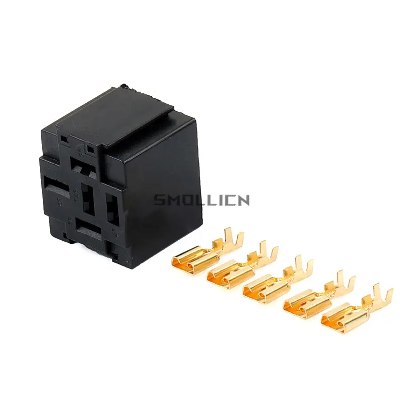 5 Pin 6.3MM Automotive Connector Mount Horn Relay Socket With Terminal DJ7059-6.3-21
