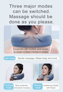 Masajeador de Cuello en Forma de U de Doble Motor, Inalámbrico, para Viajes en Avión o Auto, con Calor Infrarrojo, Amasamiento, Control de Tiempo - Product Image 6