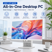 PC All in One Slim 23.8 Inch Grosir, Intel Core I7-1270P I5-1245U FHD 1080P, Komputer AIO Desktop untuk Bisnis dan Pendidikan