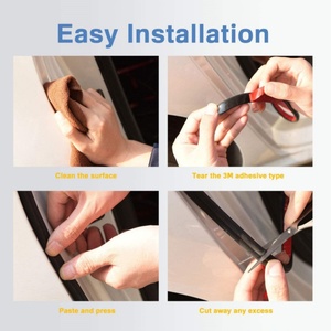 Guarnizione Adesiva <span class=keywords><strong>a</strong></span> D per Porte, Strisce di Gomma Autoadesive per Copertura Porte <span class=keywords><strong>Auto</strong></span>, Camion, Moto, Bagagliaio, Nera, Venduta al <span class=keywords><strong>Metro</strong></span> - Product Image 4