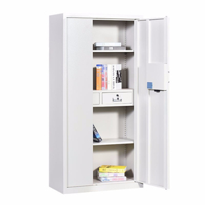 Fashion File Storage Cabinet Smart Safe Box With Clock And Phone Charger