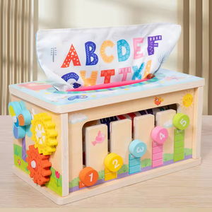 EDULAND Boîte de tri de formes et de couleurs en bois multifonctionnelle Montessori <span class=keywords><strong>Sudoku</strong></span> pour les enfants de 2 à 4 ans - Product Image 4