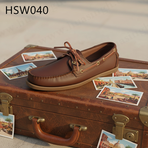 ZYF, <span class=keywords><strong>Scarpe</strong></span> <span class=keywords><strong>da</strong></span> <span class=keywords><strong>Barca</strong></span> Artigianali <span class=keywords><strong>Marroni</strong></span> con Lacci per il Tempo Libero, Stile Loafer alla Moda per Passeggiate sul Lago, Taglie Grandi HSW040 - Product Image 2