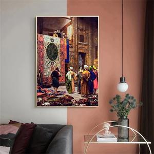 Personnaliser Arabe Tapis <span class=keywords><strong>Marchand</strong></span> Toile Mur Art Poster Imprimé Paysage pour Chambre et Salon <span class=keywords><strong>Peinture</strong></span> Décorative - Product Image 4