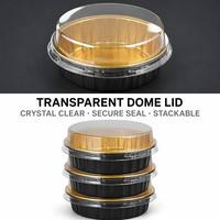 Moules de cuisson ronds en aluminium de 60 ml avec couvercles, jetables, pour tartes et gâteaux de lune, pour boulangerie (vente en gros)