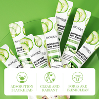 Masque à l'argile au concombre et à la vitamine C BIOAQUA, masque nettoyant pour le visage, hydratant, éclaircit le teint et lisse la peau