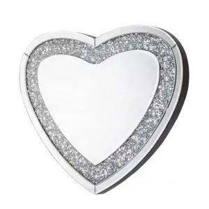 A Forma di cuore di Cristallo di Diamante Specchio A Parete