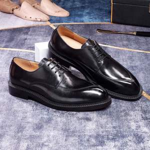 รองเท้าหนังนิ่มผู้ชายหนังแท้หรูหรารองเท้าโลฟเฟอร์สำหรับขับรถรองเท้าโลฟเฟอร์ส้นเหลี่ยมทำจากหนังมีเชือกกันลื่น - Product Image 3