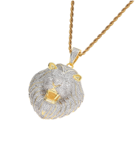 OUGEPHELI Vente en gros Collier de bijoux avec pendentifs breloques en laiton écologique, zircon cubique CZ, motif animal, style Hip Hop, tendance
