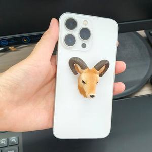 Cartoon Animal Head <b>Refrigerator</b> Magnets 3D Lion Rhinoceros Dog Magnetic Stickers Multi Piece Decorative Fridge Accessories - Product Image 2