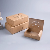 Prix usine boîte à hamburger emballage pliable en papier ondulé boîte d'emballage de poulet rôti personnalisé avec logo