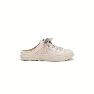 Women's Satin Shoes 2026 Open Toe Casual Flats Low Heel Breathable Versatile Commuter Chunky Round Toe <b>Slippers</b> - Product Image 5