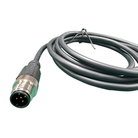 Câble de connexion série Utech M12 avec chipset FTDI, USB 2.0 Type-A mâle vers M12 RS-232 mâle A-coded 5 broches 1,8 m Noir