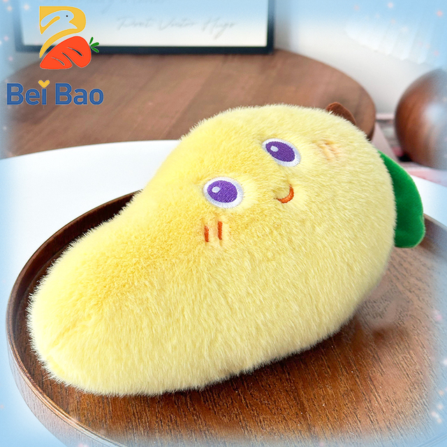 Factory Direct Adorable Cartoon Mango Plush Toys Fluffy Fruit Stuffed Toy Soft Plushies Kawaii Gift for Girls Wholesale In Stock