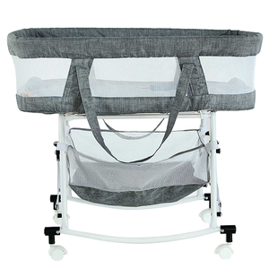 Kids Travel Sleeping Bedding Set Beds Newborn Baby Modern Metal Luxury Foldable Crib Bassinet with <strong>Breathable</strong> Net for Bedroom - Product Image 4