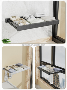 Multifunctional Foldable Wall Mounted Floding Drying Rack Plastic Clothes Hanger With <strong>Hook</strong> <strong>for</strong> <strong>Net</strong> Garment Drying Rack - Product Image 5