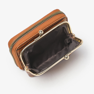All'ingrosso nuove donne 2 in 1 set borsa pu porta carte di credito con cerniera in pelle <span class=keywords><strong>portafoglio</strong></span> corto con tasca <span class=keywords><strong>portamonete</strong></span> - Product Image 2