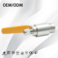 Vanne à boisseau sphérique mini 1/2'' en acier inoxydable SS 304 haute pression pour compresseur d'air - Grande vente
