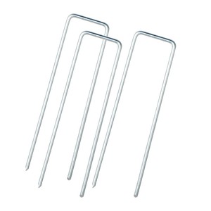 Piquets de fixation en U galvanisés <span class=keywords><strong>à</strong></span> chaud, durables, pour <span class=keywords><strong>gazon</strong></span>, filet de protection, film de paillage et travaux de jardinage - Product Image 2