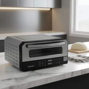 Horno Eléctrico para Pizza Vevor de 12 Pulgadas para Encimera, Pantalla Táctil, 750F Máx., 1500W, Acero Inoxidable - Product Image 2