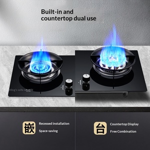 Estufa de <span class=keywords><strong>Gas</strong></span> de Alta Calidad con 2 Quemadores, Estufa de <span class=keywords><strong>Gas</strong></span> Integrada de Vidrio Templado, Estufa de Cocina, Placa de Cocción de <span class=keywords><strong>Gas</strong></span> para Apartamentos Residenciales - Product Image 6