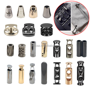 Tùy Chỉnh Khắc Biểu Tượng Kích Thước Dây Kéo Dây Khóa End Kẽm Hợp Kim Chuyển Đổi Phần Cứng Dây Kéo Dây Đàn Hồi May Mặc Kim Loại Dây Stopper - Product Image 1