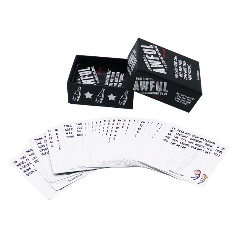 Adult activity card game custom printing flash cards