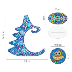 Cuadro <span class=keywords><strong>de</strong></span> búho azul con diamantes para niños, Decoración <span class=keywords><strong>de</strong></span> mesa, arte, regalo <span class=keywords><strong>de</strong></span> <span class=keywords><strong>Navidad</strong></span>, pintura <span class=keywords><strong>de</strong></span> árbol <span class=keywords><strong>de</strong></span> <span class=keywords><strong>Navidad</strong></span>, 5d - Product Image 2