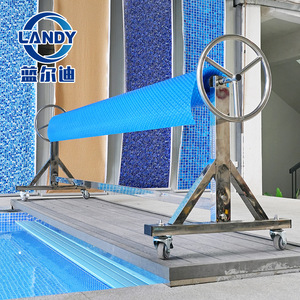 Enrouleur de bâche de piscine Landy en acier inoxydable 304, capacité de charge 70 kg, équipement d'isolation pour piscine extérieure - Product Image 3
