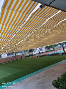 Voile <span class=keywords><strong>d</strong></span>'<span class=keywords><strong>ombrage</strong></span> télescopique ondulée pour pavillon de cour, voiles <span class=keywords><strong>d</strong></span>'<span class=keywords><strong>ombrage</strong></span> rétractables, auvent coulissant pour véranda, gazebo, pergola, en acrylique, HDPE - Product Image 1