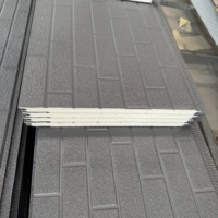 Panneau sandwich composite imperméable à l'eau, texture brique, isolation thermique, insonorisation pour panneaux de façade pour maison