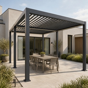 Pergola motorisée en aluminium pour jardin, imperméable, à lames orientables, 3x4, 4x4, 4x6m - Product Image 1