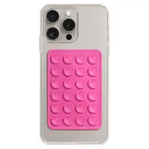 Silicone Suction Phone Case Adhesive Mount Square Single-sided 24 grain Suction Cup Accessory Phone Grip Holder