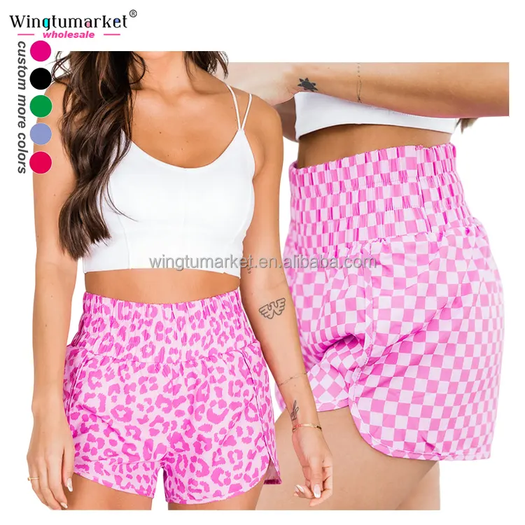 Ummer-pantalones de yoga para mujer, Pantalón deportivo de cintura alta con estampado de leopardo a cuadros para fitness, correr y gimnasio