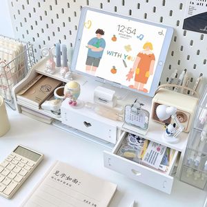 ชั้นวางคอมพิวเตอร์แบบยกสูง 2 ชั้น สำหรับจัดระเบียบโต๊ะทำงาน - Product Image 3