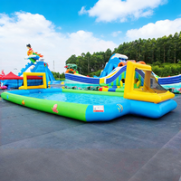 Vente flash : terrain de football aquatique gonflable commercial, arène de football extérieure, terrain en PVC de haute qualité pour les jeux de team building scolaires