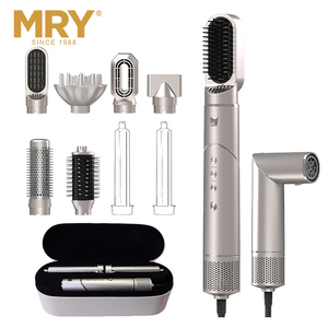 MRY Ensemble de <span class=keywords><strong>Brosse</strong></span> Sécheuse à Cheveux à Moteur Sans Balai 6 en 1 Chauffage PTC Revêtement Céramique <span class=keywords><strong>Brosse</strong></span> Boucleur <span class=keywords><strong>Professionnelle</strong></span> Outil de Coiffage <span class=keywords><strong>Brosse</strong></span> - Product Image 1